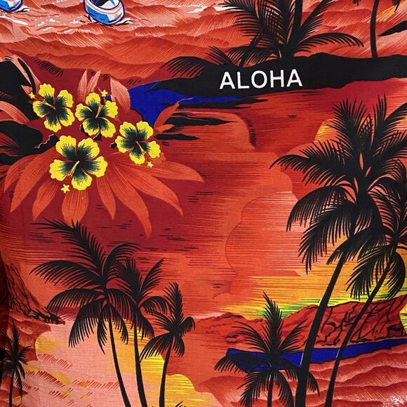 La La Leela Hawaiian Shirt Aloha 100% Terivoile Button Up Short Sleeve  Size S - Picture 6 of 11